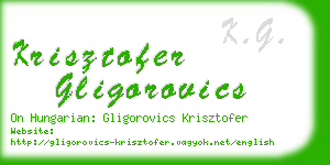 krisztofer gligorovics business card